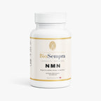 Supplement bottle labeled 'BioSempra NMN' on a white background